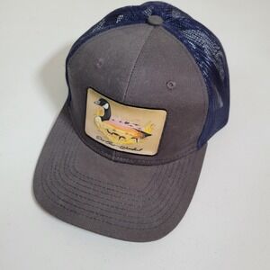 Port‎ Authority Blue Gray Duck Snapback Hat East Coast Waterfowl 0304